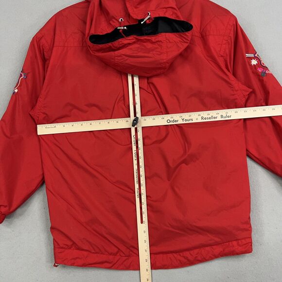 Obermeyer Jacket Womens Small Red Alpine Embroidered Ski Snow Mountain Retro 90s - Picture 11 of 16